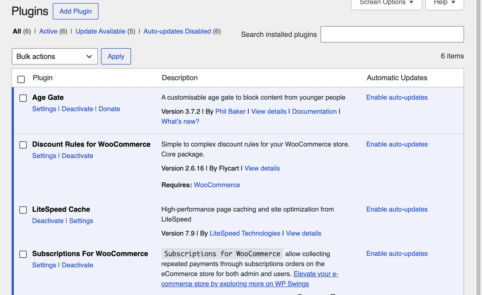 Screenshot: Everything installed